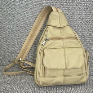 Tan Leather Sling Bag
